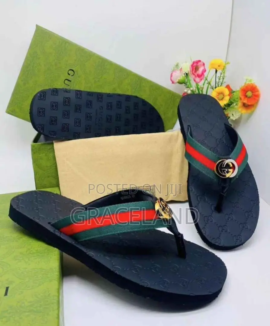 This Is Original Pure Material Gucci Outfit Men Slippers Firmly