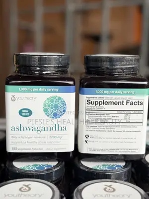 Youtheory Ashwagandha 1000 Mg, 180 Vegetarian Capsules