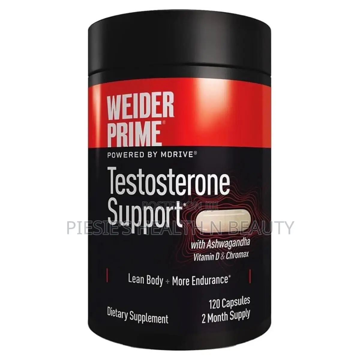 Weider Prime Testosterone Support - Men's Nutrition, 120 Capsules