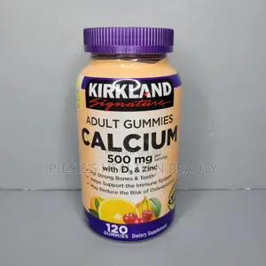 Kirkland Signature Chewable Calcium With Vitamin D3 Adult Gummies, 120