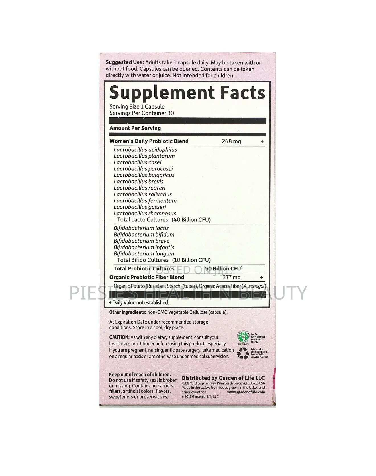 Dr. Formulated Probiotics for Women Prebiotics, 50 Billion
