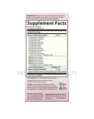Dr. Formulated Probiotics for Women Prebiotics, 50 Billion