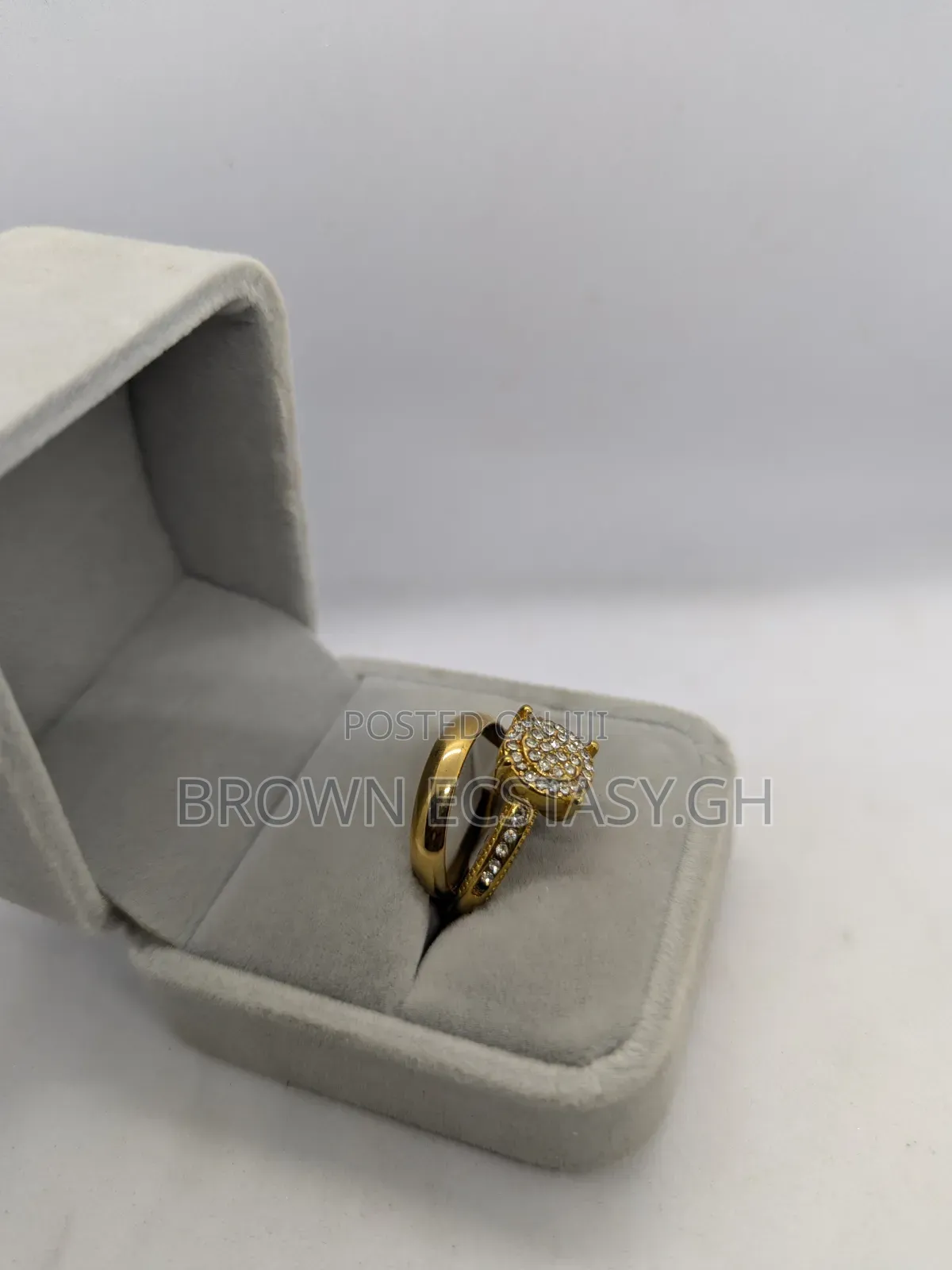Big Stone 2 Piece Wedding Rings (Swipe for More)