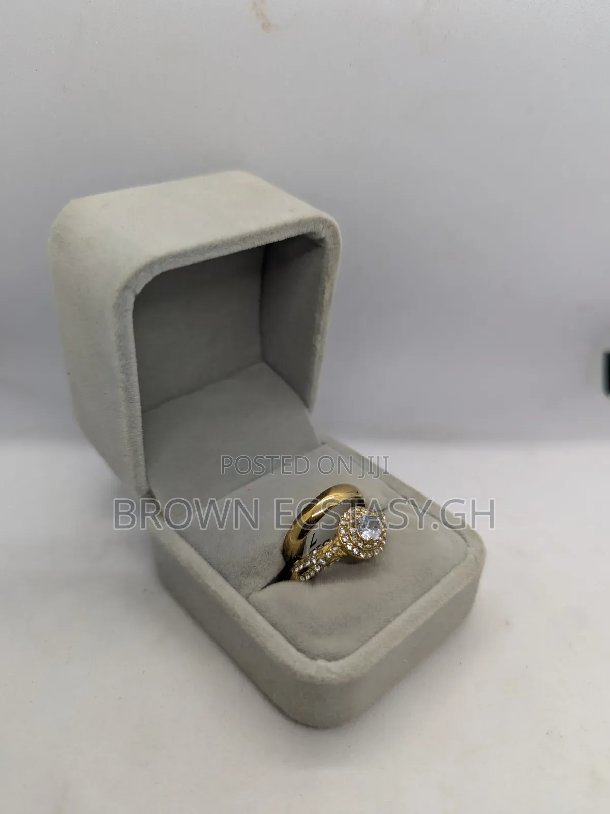 Big Stone 2 Piece Wedding Rings (Swipe for More)