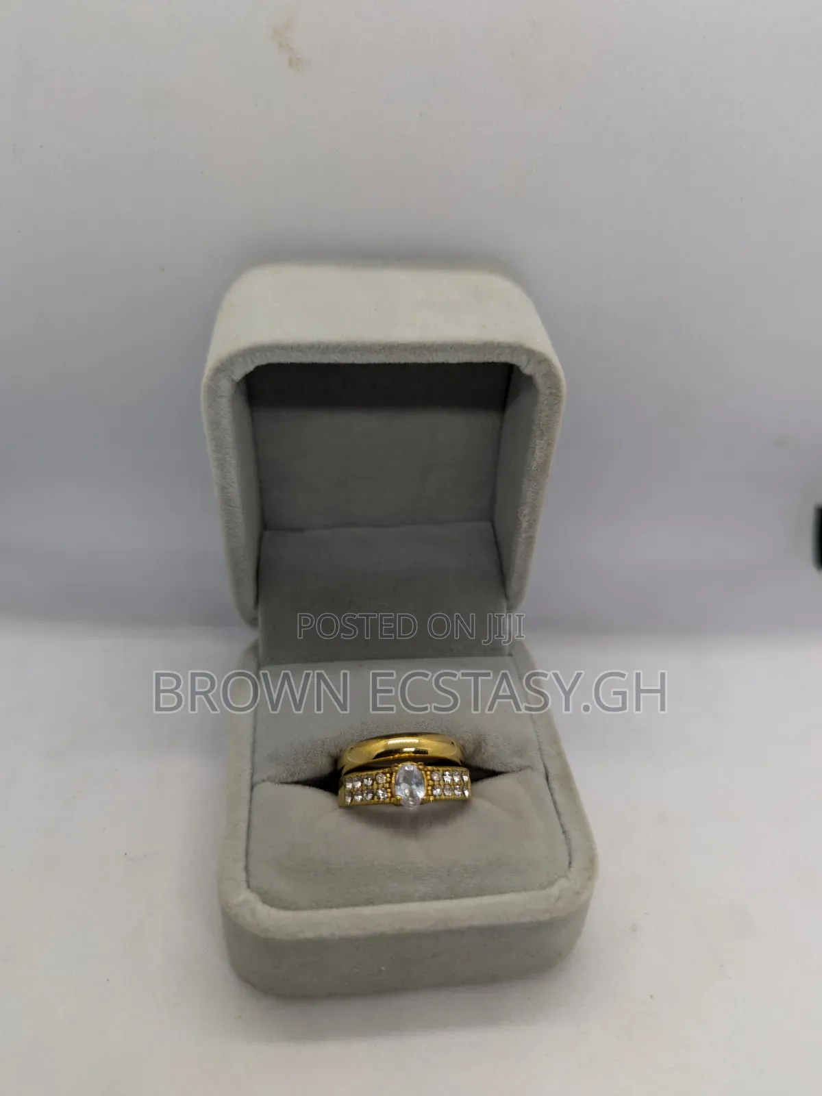 Small Stones Two Piece Engagement Rings