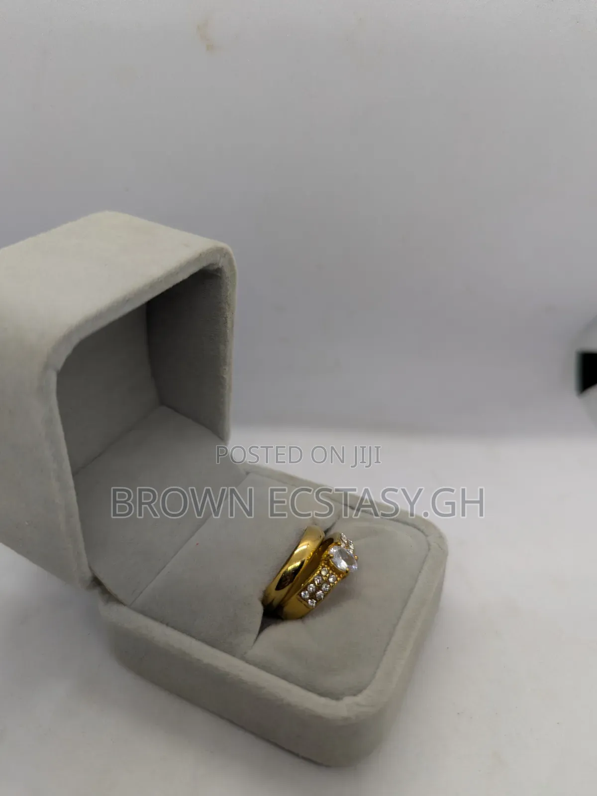 Small Stones Two Piece Engagement Rings