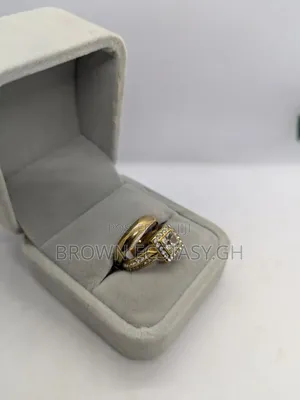 Square Diamond Cut 2 Piece Wedding Rings