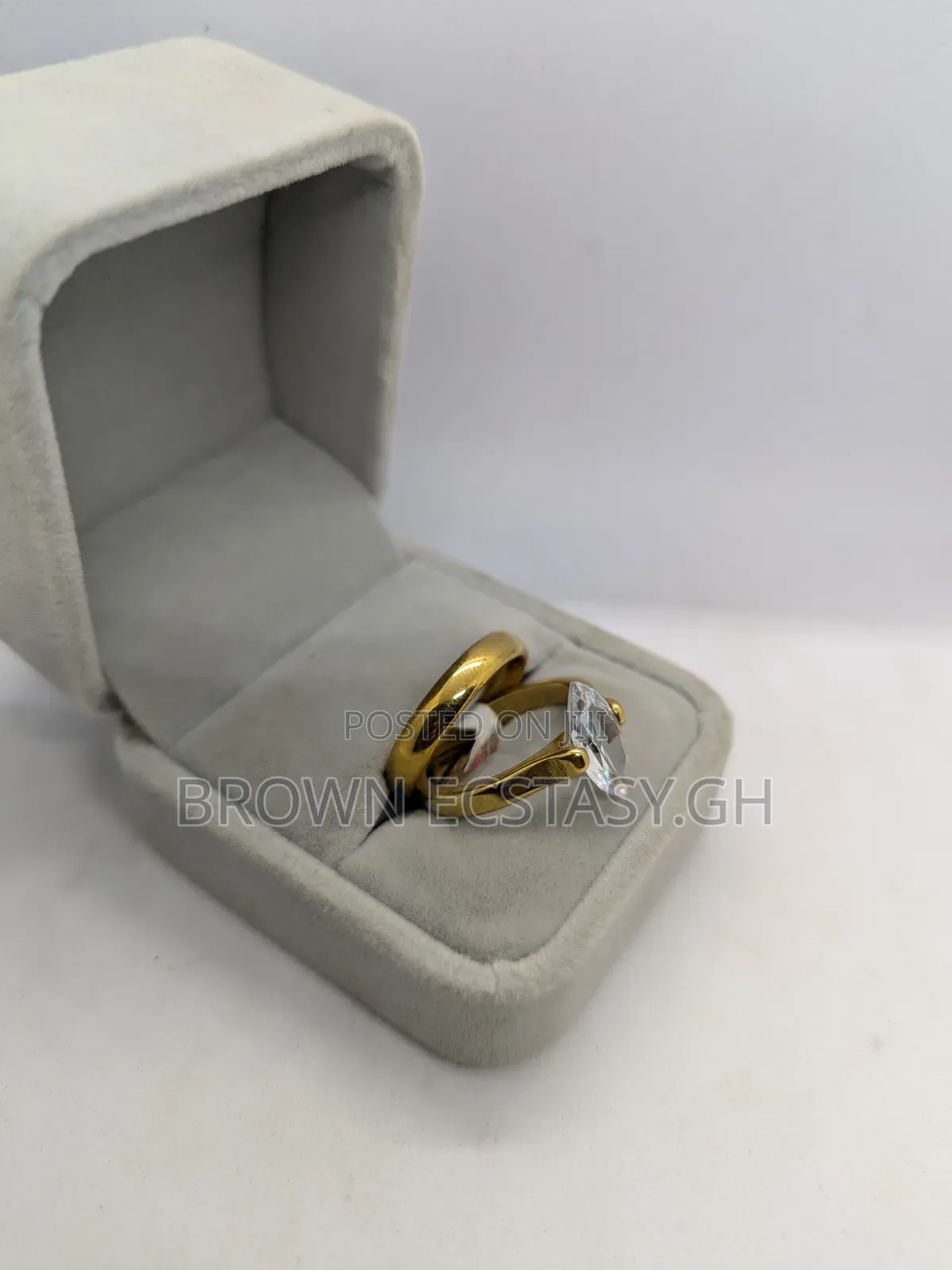 Geometric 2 Piece Wedding Rings (Swipe for More)