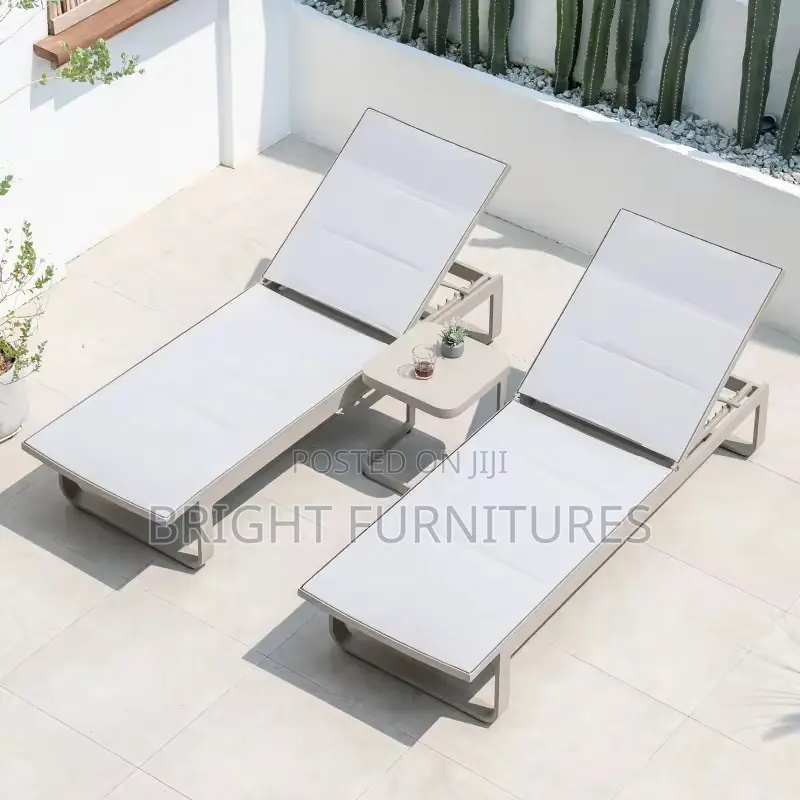 Outdoor Pool Sun Beach Lounge With Center Table