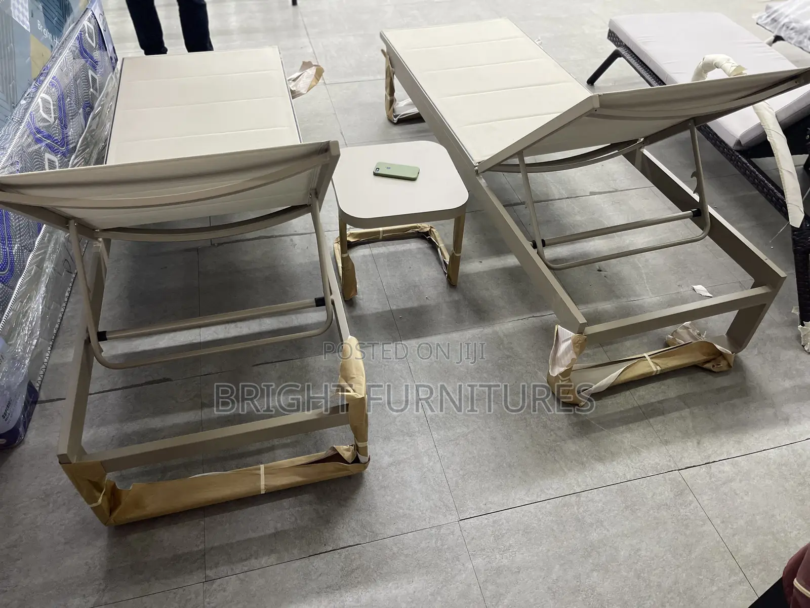 Outdoor Pool Sun Beach Lounge With Center Table