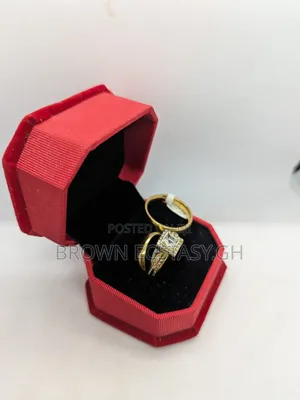 3 Piece Wedding Rings Square Shaped Stones (Swipe)