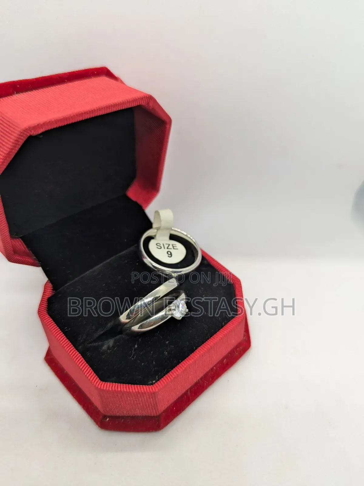 3 Set Wedding and Engagement Rings (Italian Steel)