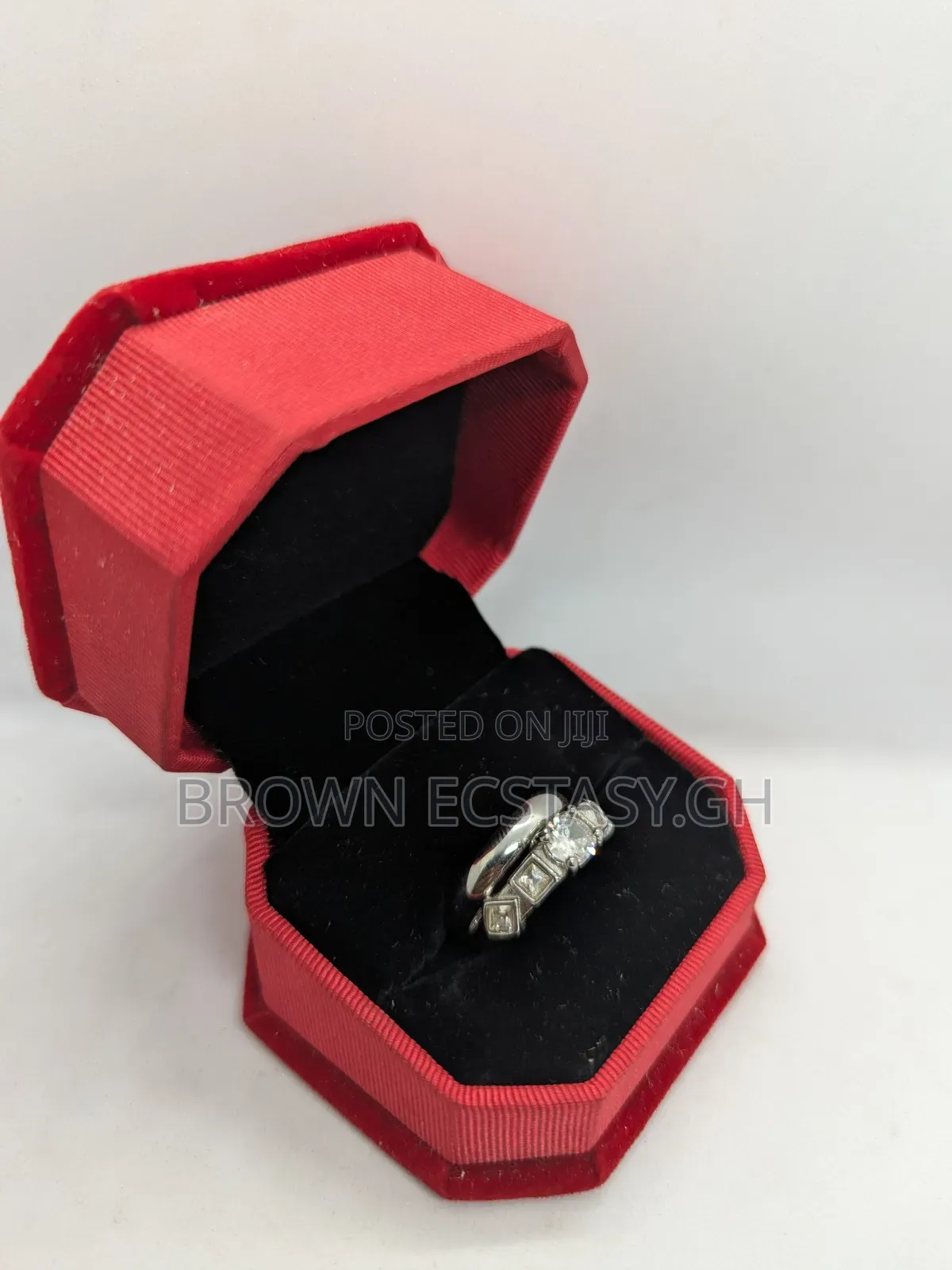 3 Set Wedding and Engagement Rings (Italian Steel)