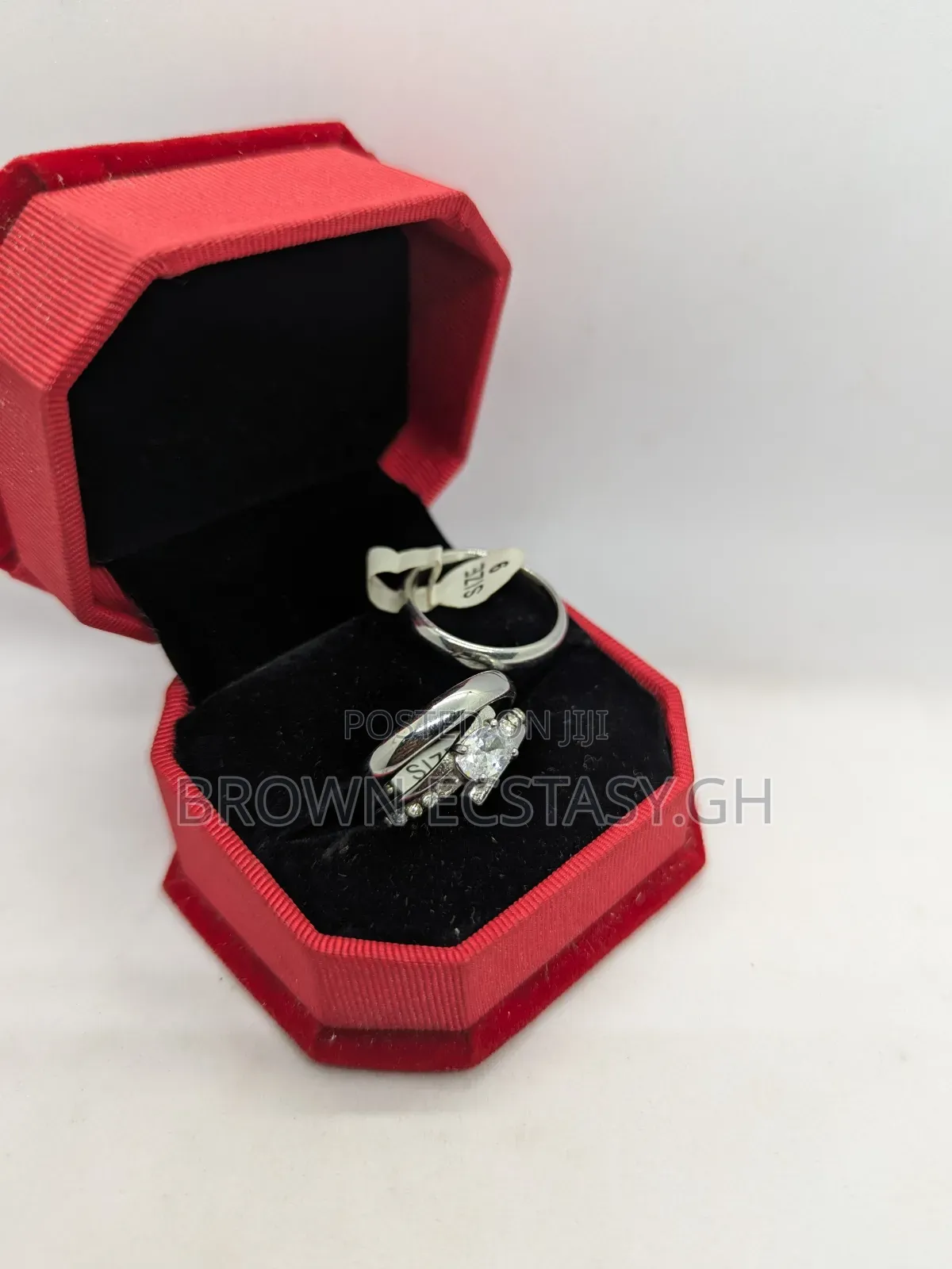 3 Set Italian Steel Wedding Rings (Swipe For More)