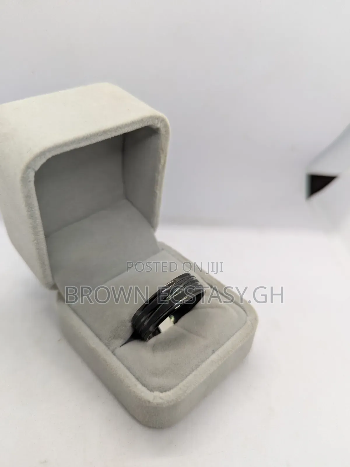 All Black Men's Wedding Rings (Italian Steel)