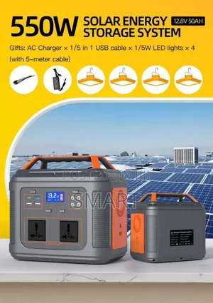 550/640wh Solar Energy Storage System. Battery: 12.8v 50ah