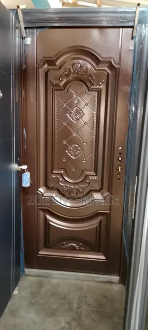 Brown Affordable Security Doors Single