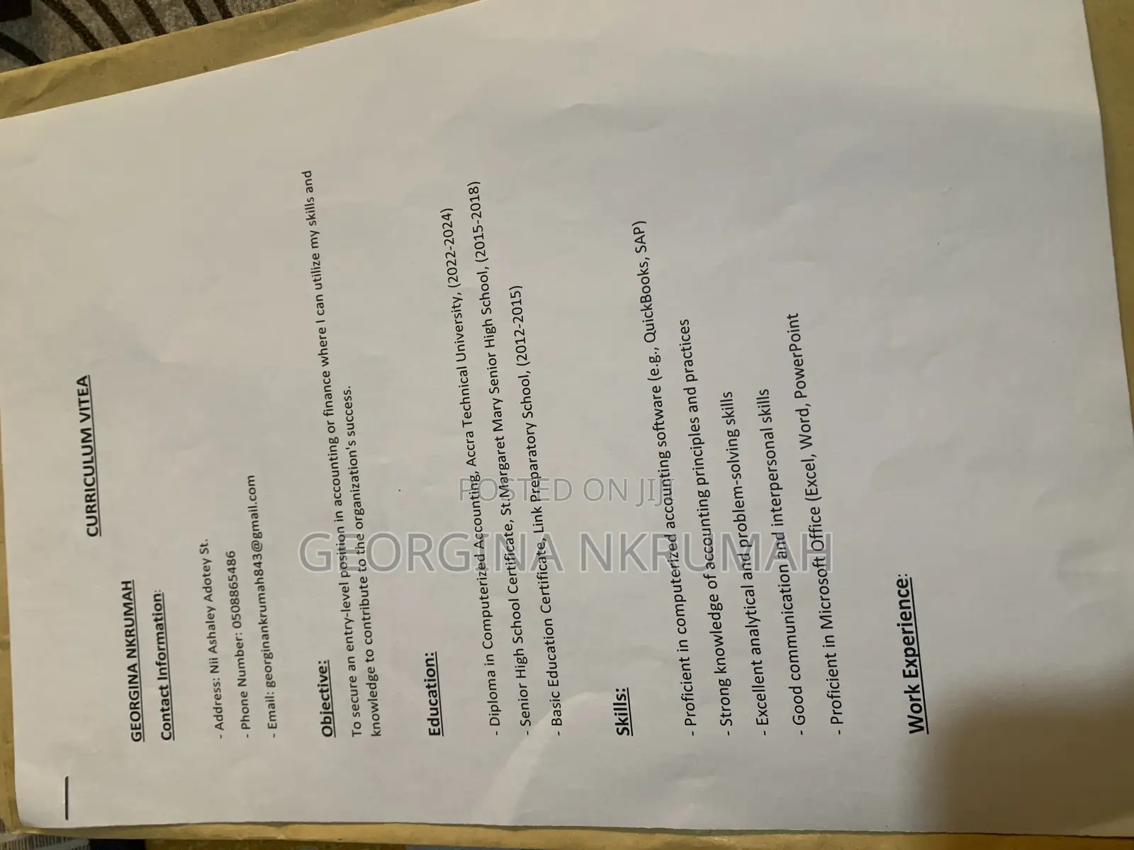 Advertising Marketing CV