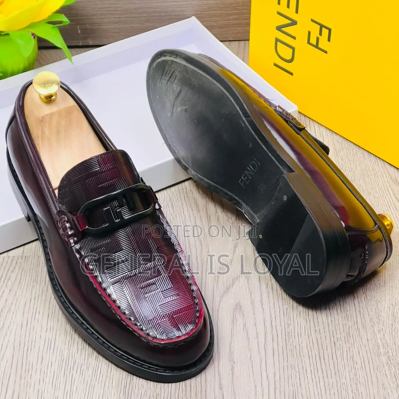 Fendi Wine Men Shoe