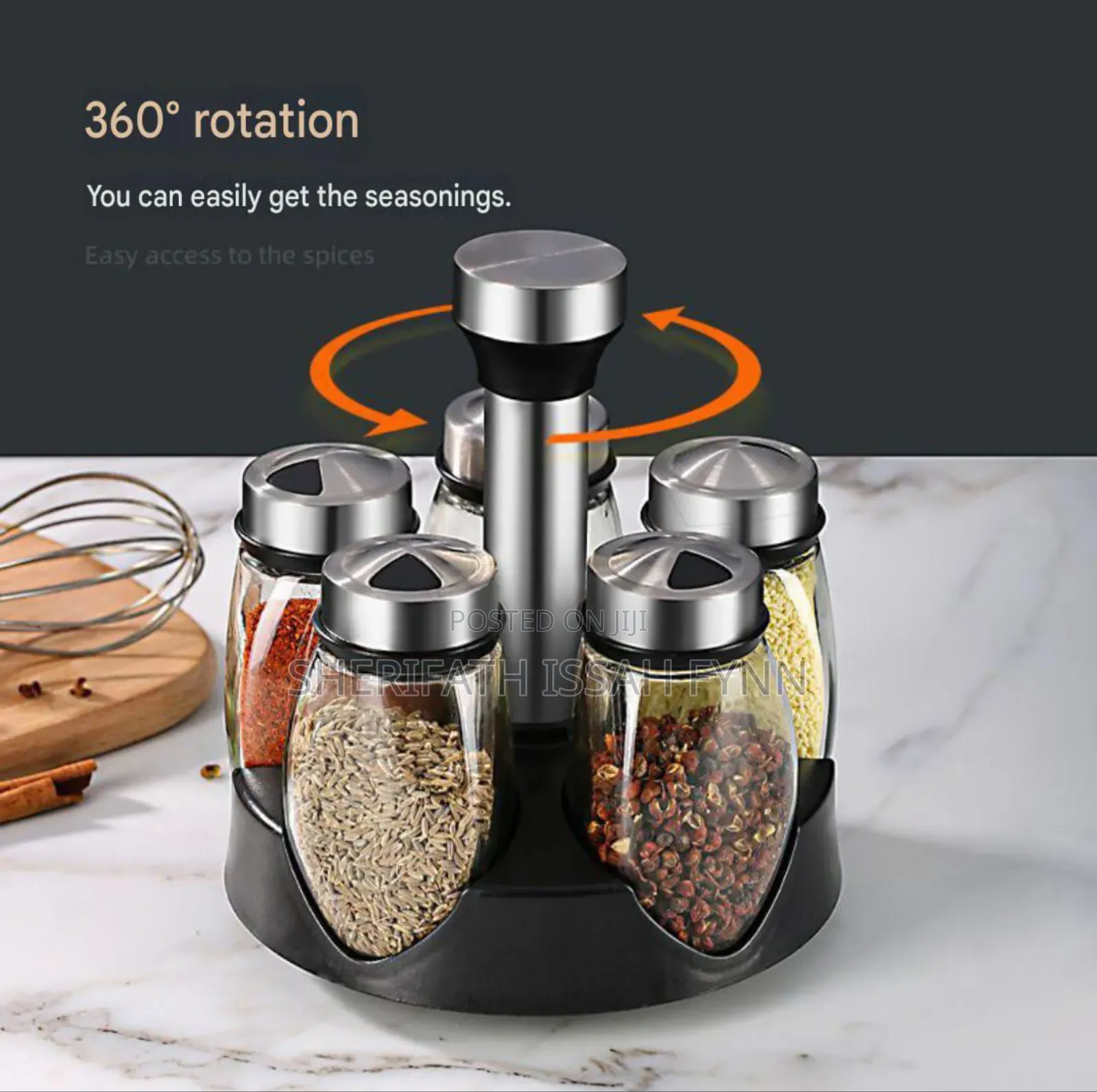 Rotating Glass Spice Rack