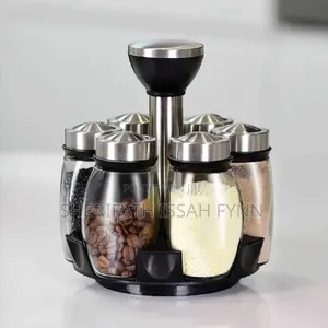 Rotating Glass Spice Rack