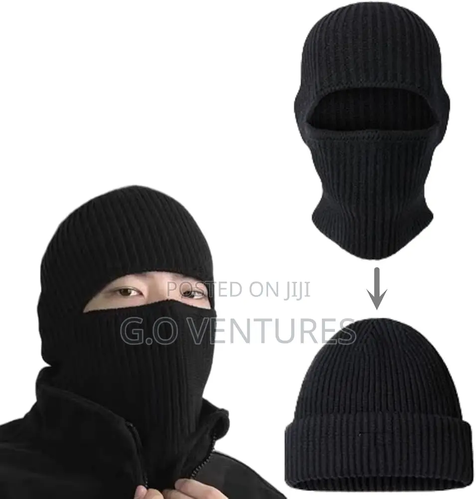 2 in 1 Knitted Ski Mask and Beanie