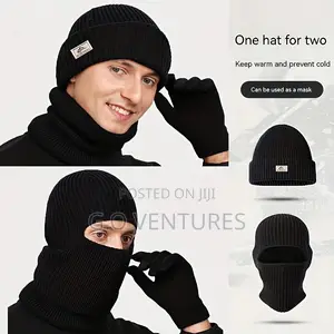 2 in 1 Knitted Ski Mask and Beanie