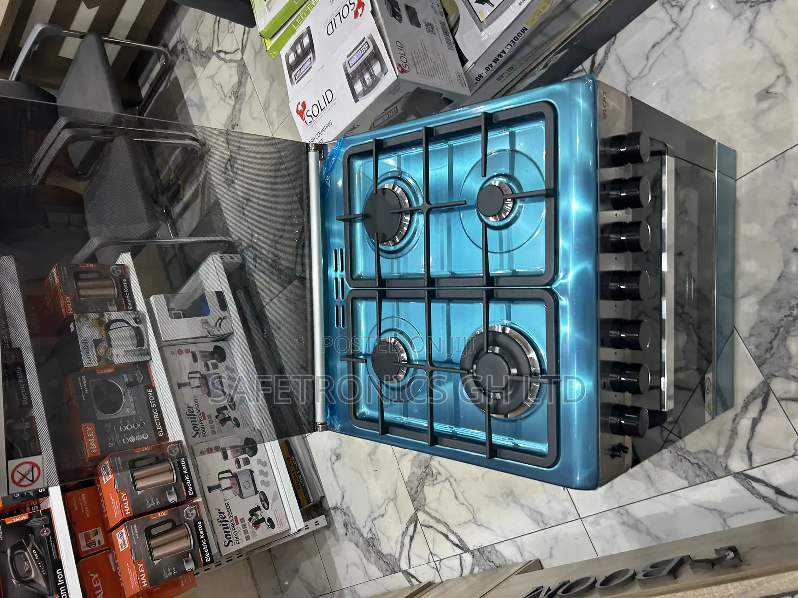 Purchase 4 Gas Cooker Eldo 60x60 Grey Auto Ignition, Auto Rotisserie