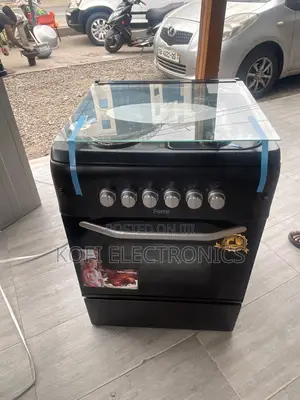 Modern Black Enamel Freestanding Cooker