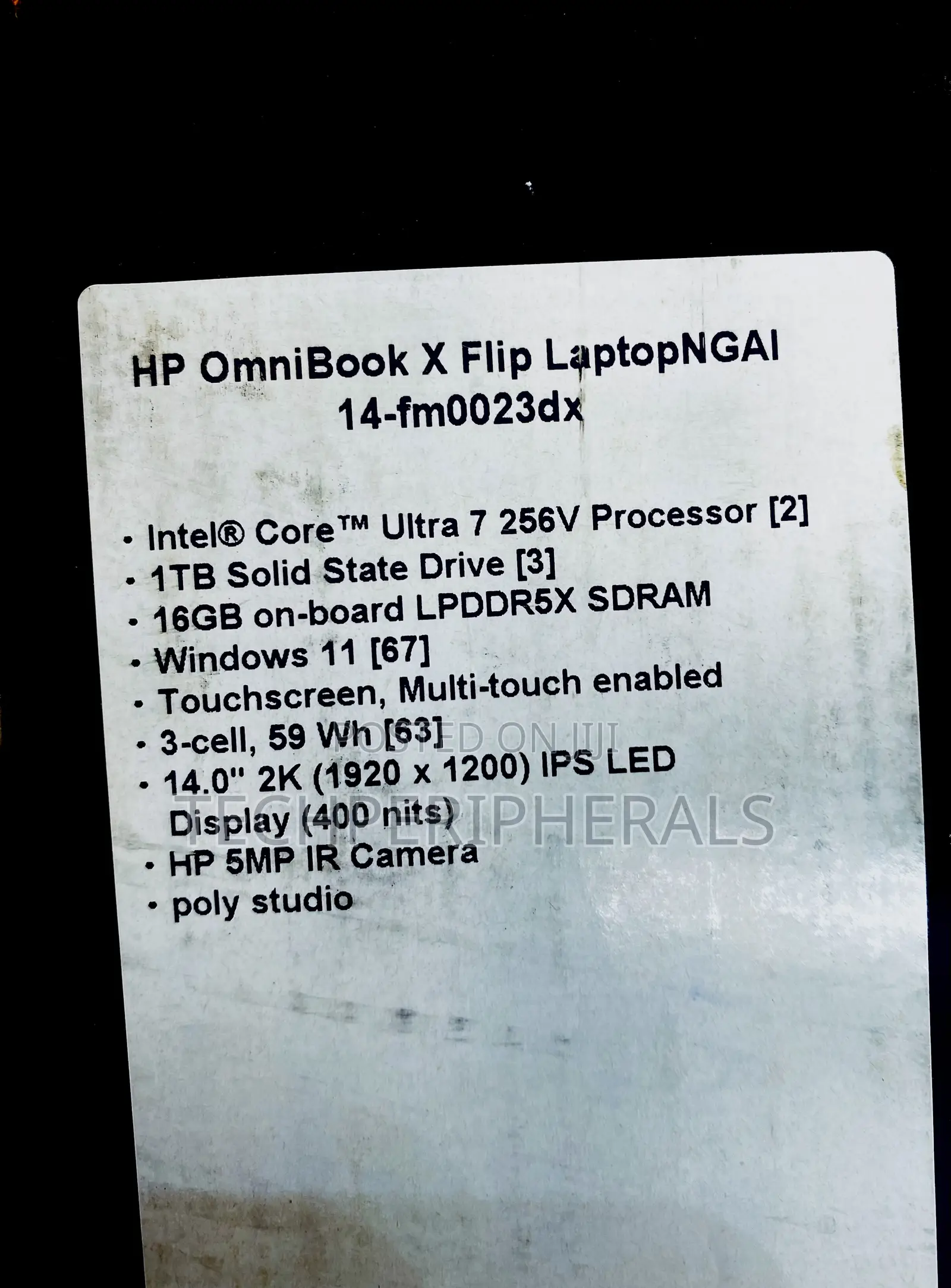 New Laptop HP OmniBook X Flip 14" 16GB Intel Core Ultra 7 SSD 1T