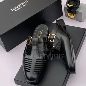 Cross Side Buckled Half Shoe