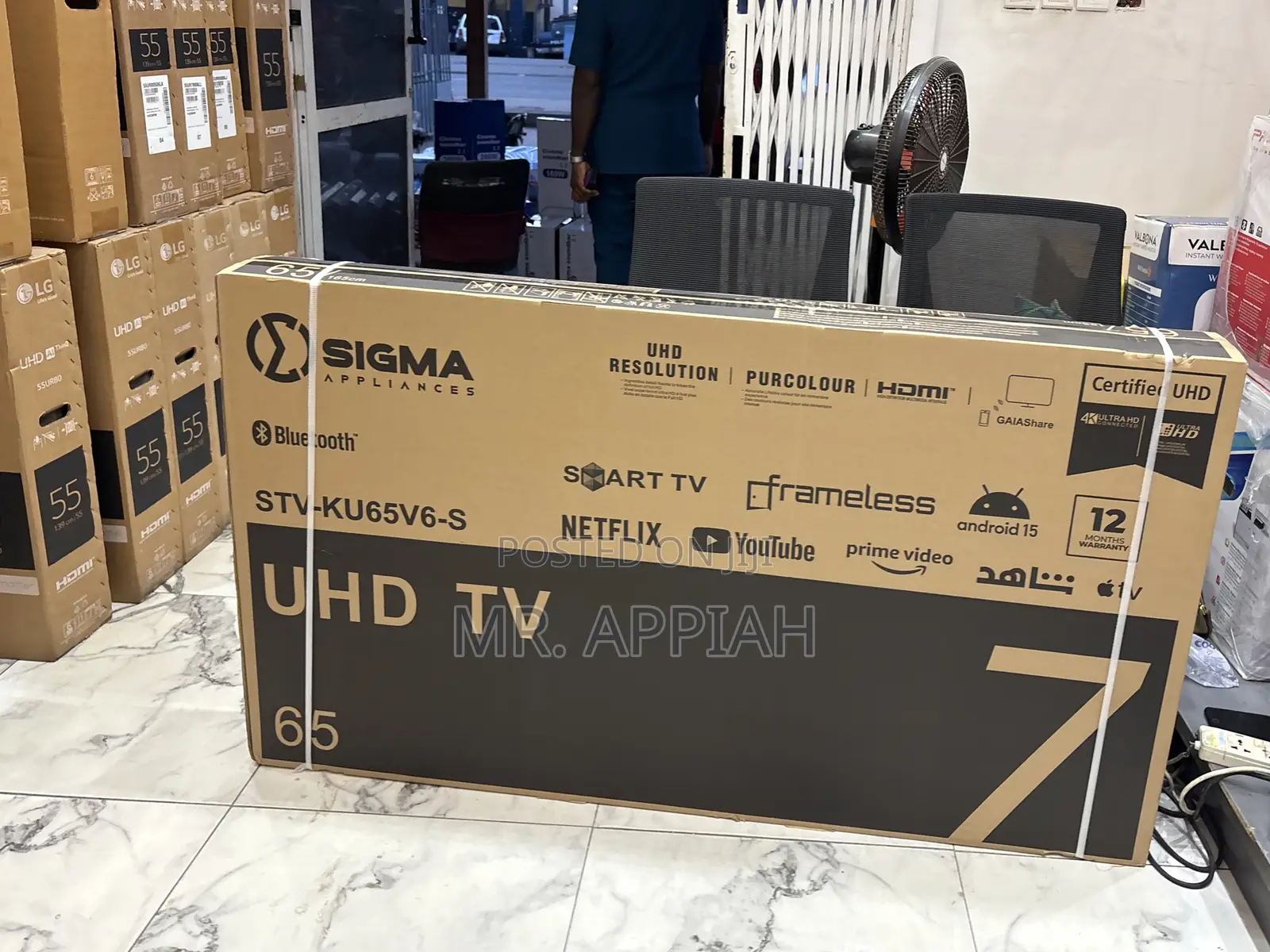Buy Original Sigma 65 Inch Uhd Smart Android Frameless Television.