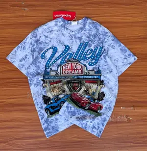 Valley Retro Car Graphic Tie-Dye Top