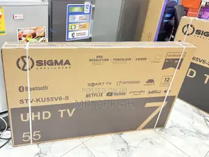 Sigma 55 Inch Uhd Smart Android Digital Satellite Frameless Tv 