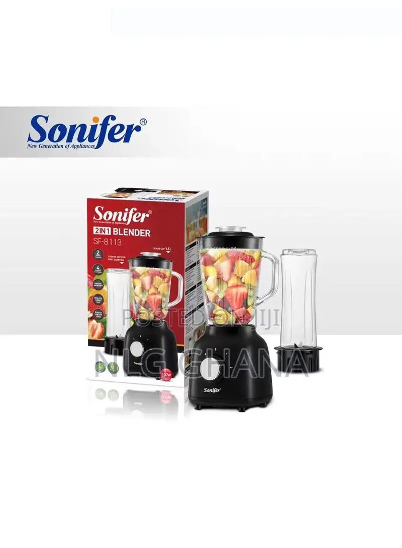 500w 1.5l 2-in-1 Blender With 2 Speeds 600 Ml Sports Cup. Ghx2318