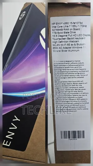 New Laptop HP Envy 15 32GB Intel Core Ultra 7 SSD 1T