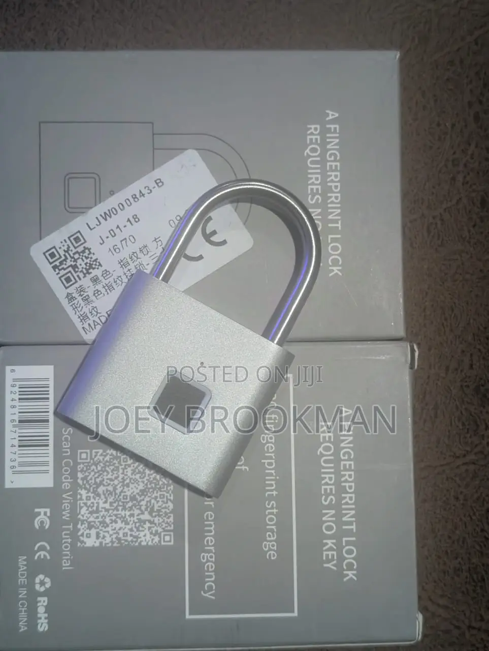 Keyless Usb Rechargeable Fingerprint Lock Smart Home Padlock