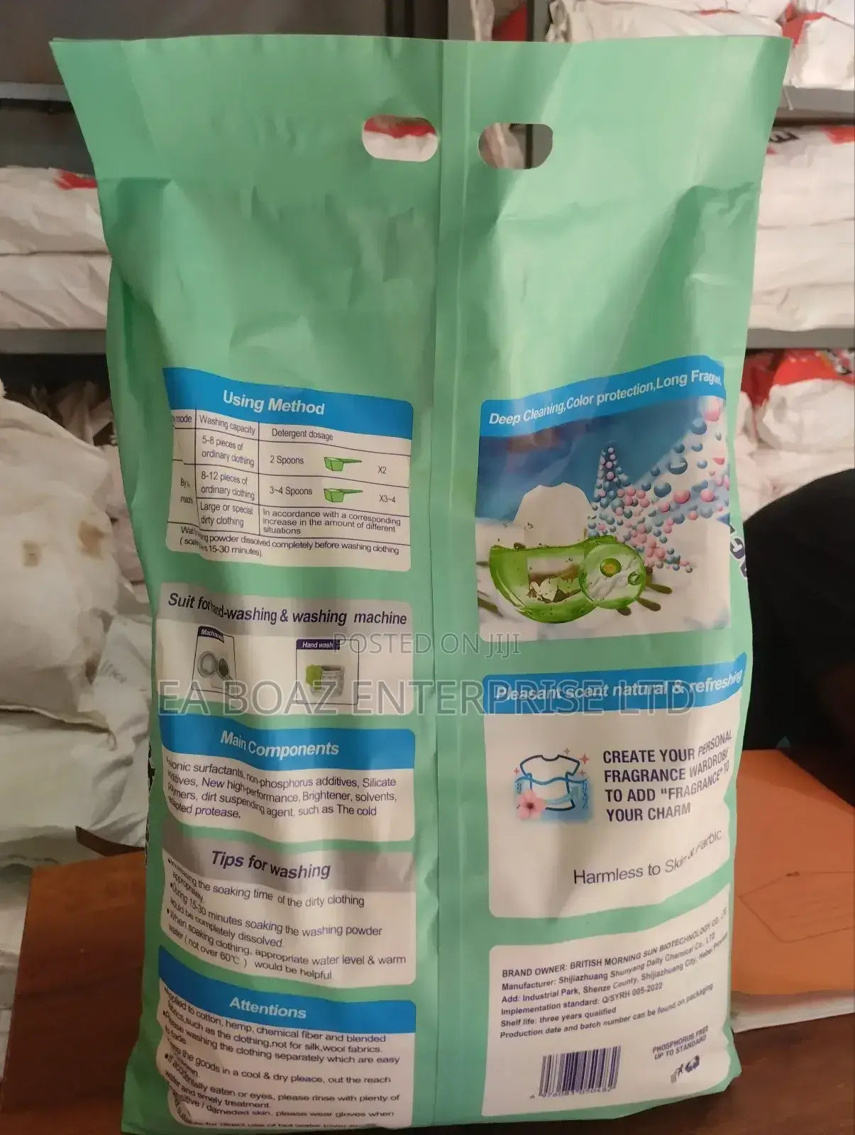5kg Obolo Machine Hand Wash Powder Foam Perfume ( 4 in 1 Fragrance)
