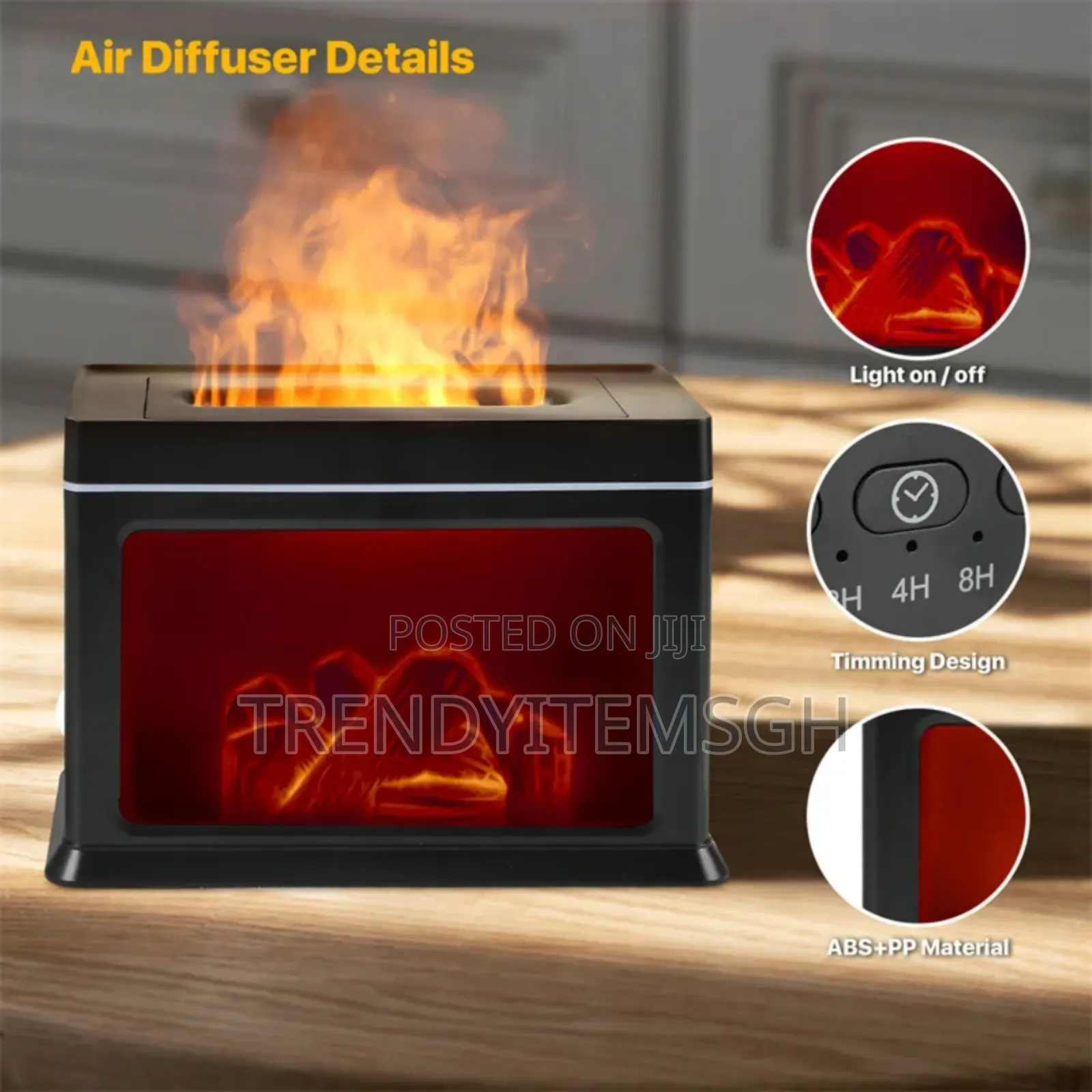 Modern 3d Vintage Fireplace Diffuser