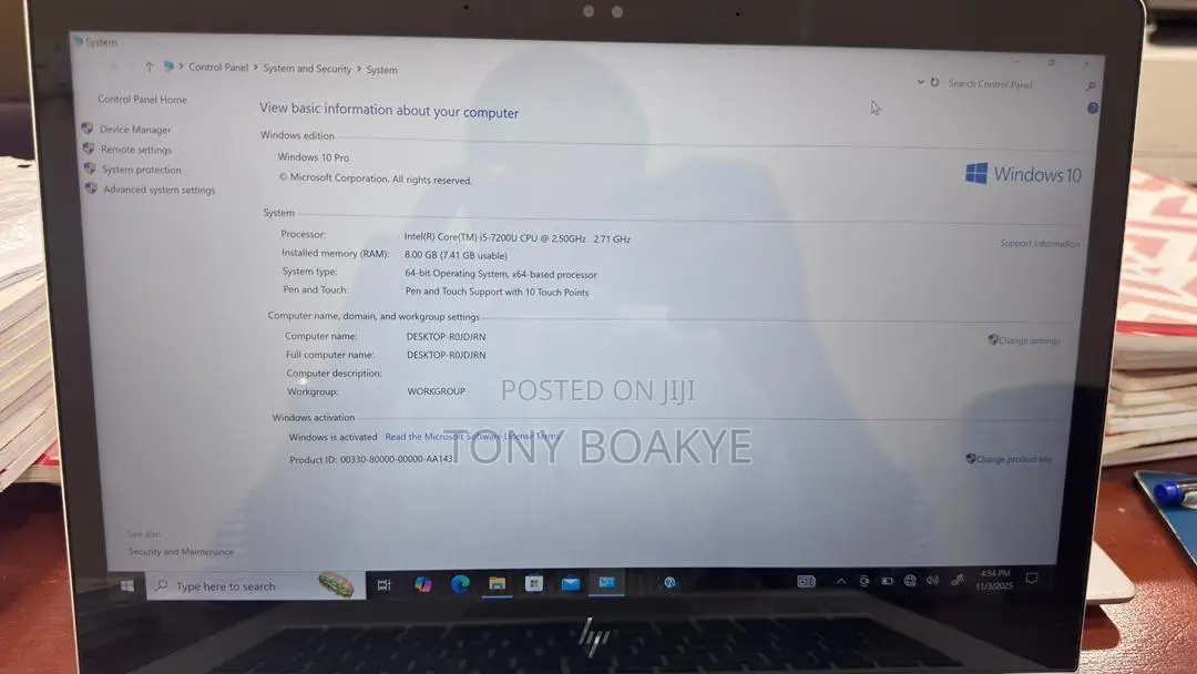 Laptop HP EliteBook X360 1030 G2 8GB Intel Core I5 SSD 256GB