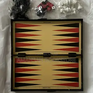 Plastic Chess, Checkers and Backgammon Set (Magnetic)