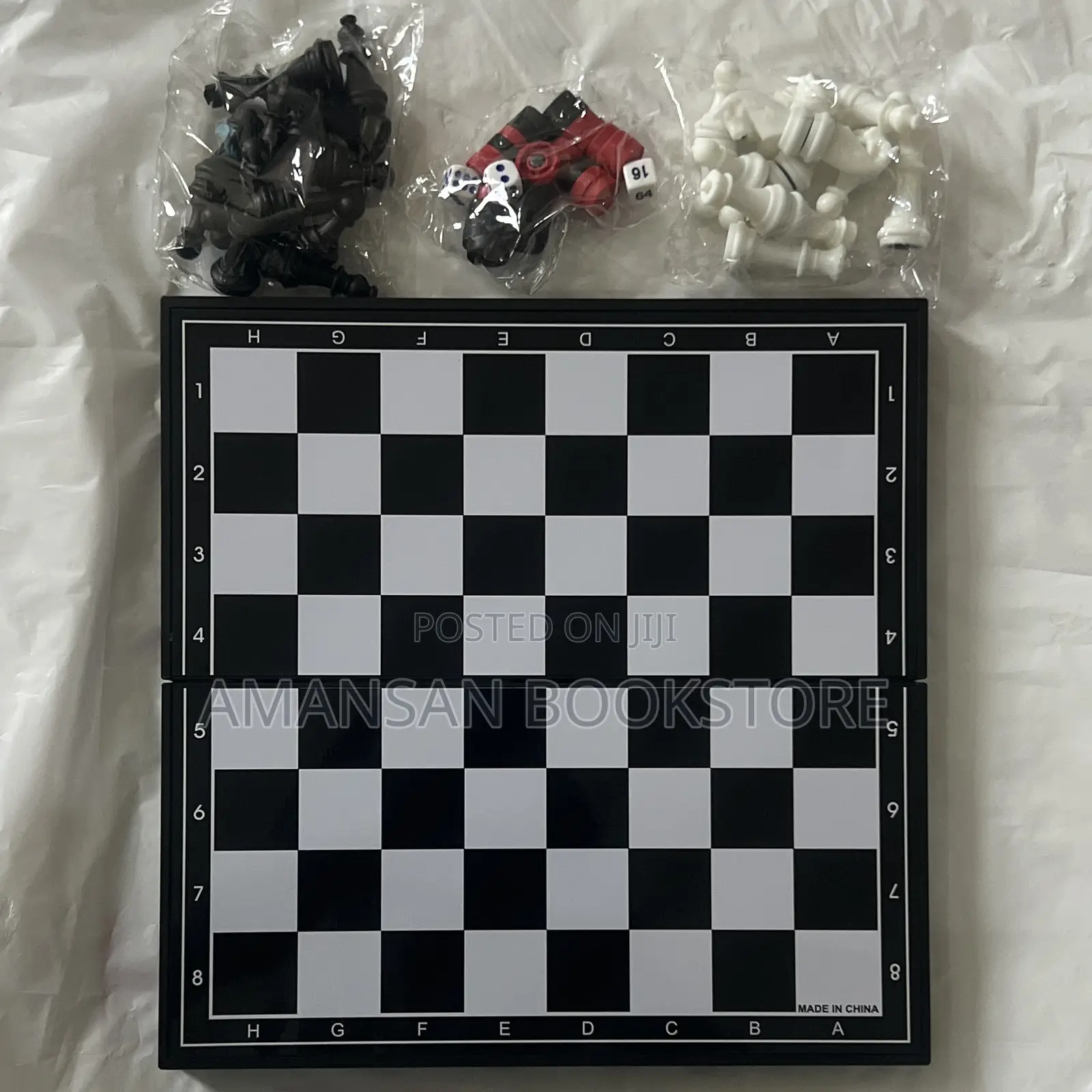 Plastic Chess, Checkers and Backgammon Set (Magnetic)