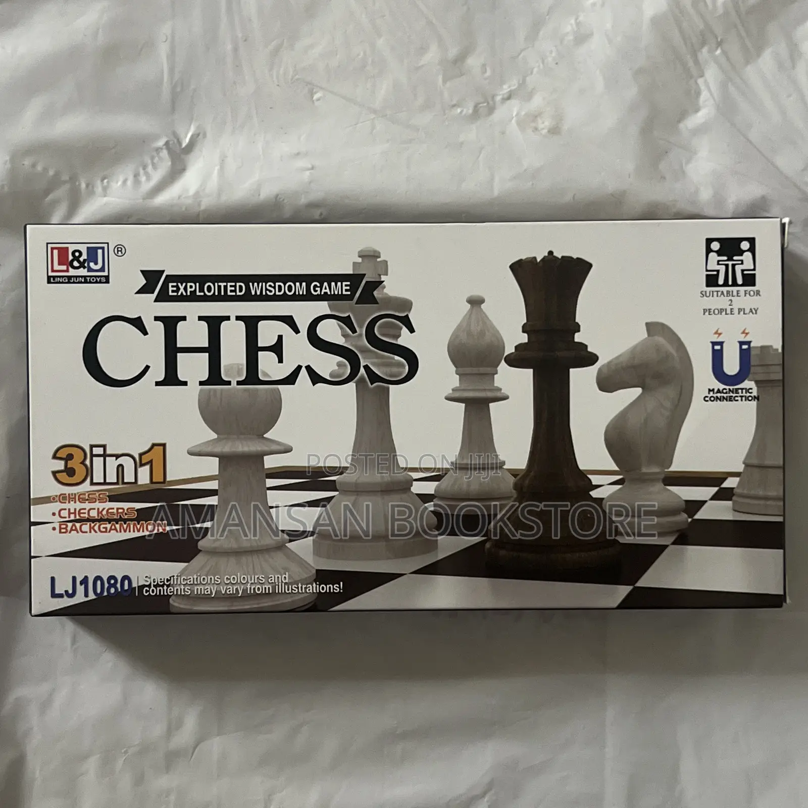 Plastic Chess, Checkers and Backgammon Set (Magnetic)
