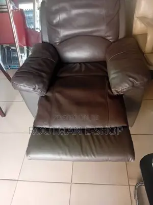 Luxurious Brown Leather Recliner Armchair