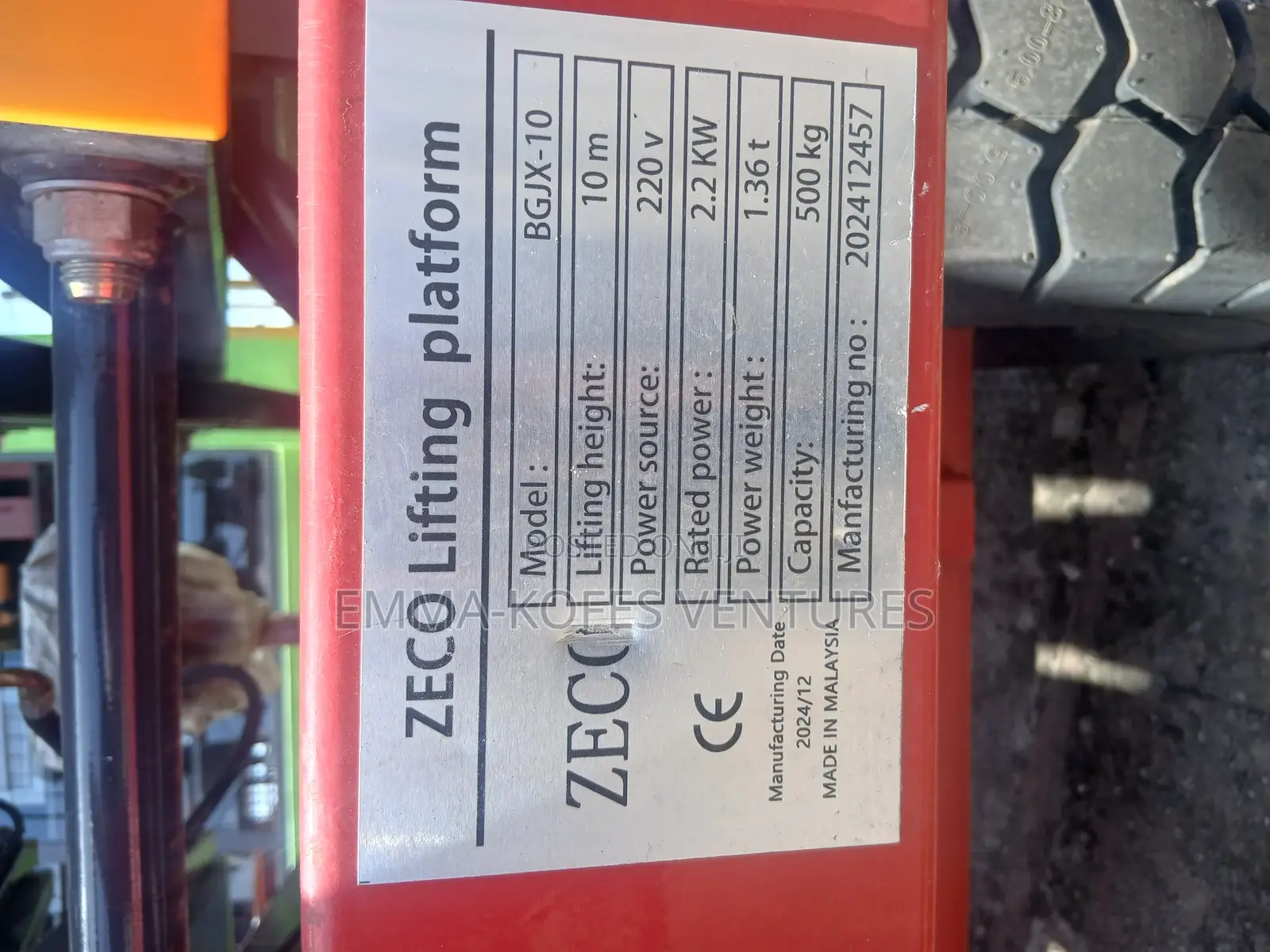 Zeco Lifting Platform for Sale in Sekondi Takoradi