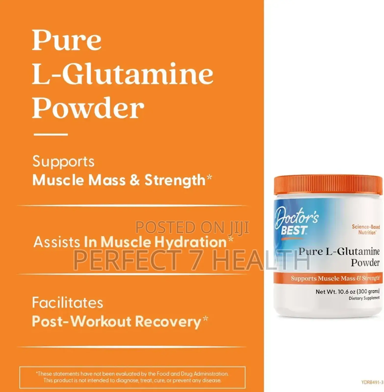 L-Glutamine Powder, (300 G) for Healthy Intestinal Gut Lining