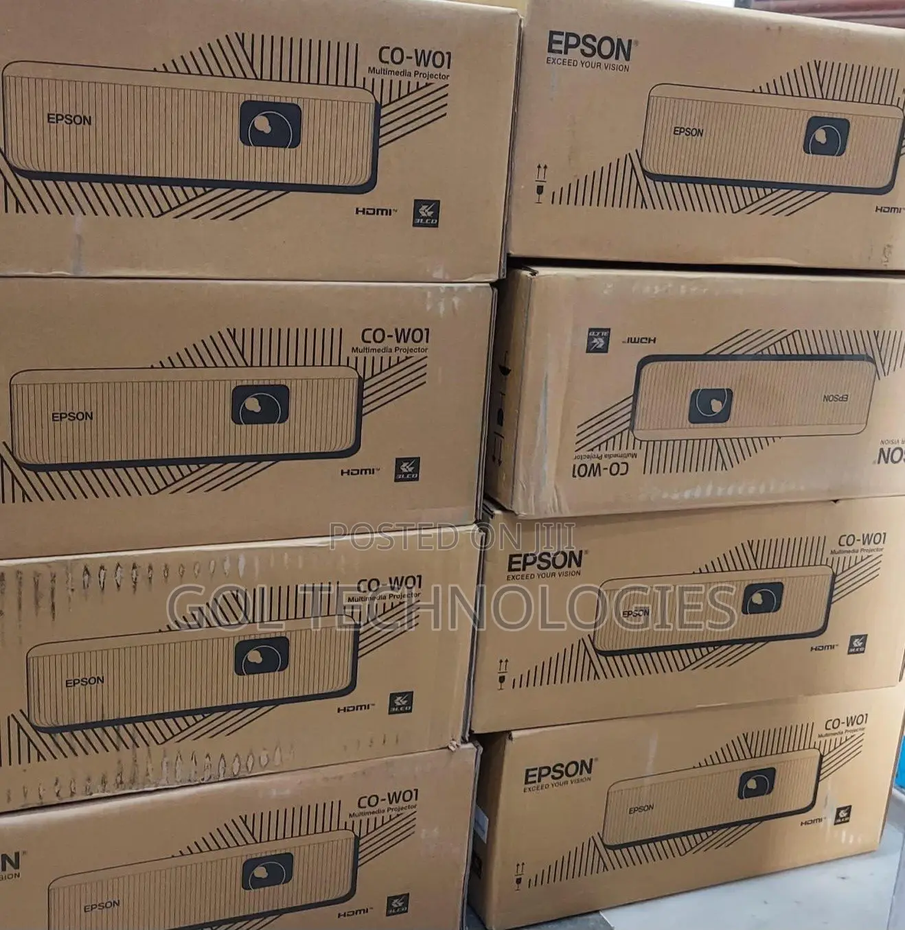 Epson Projector 3000 Lumens Co-W01 Projector