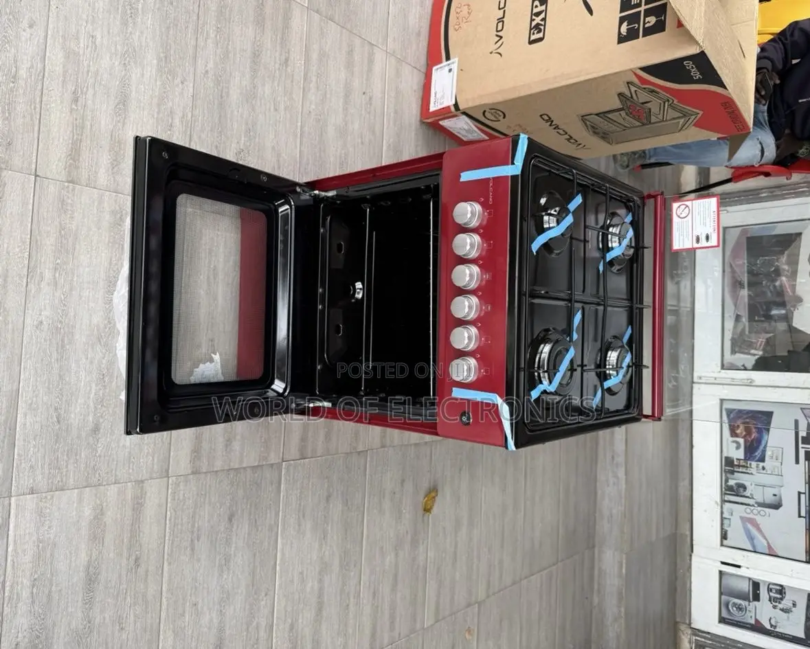 Affordable Burner Cooker Four Gas Red Color W/ Oven and Grill