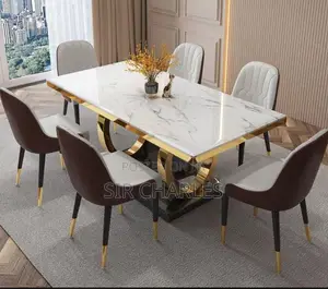Marble Dining Set With 6 Chairs