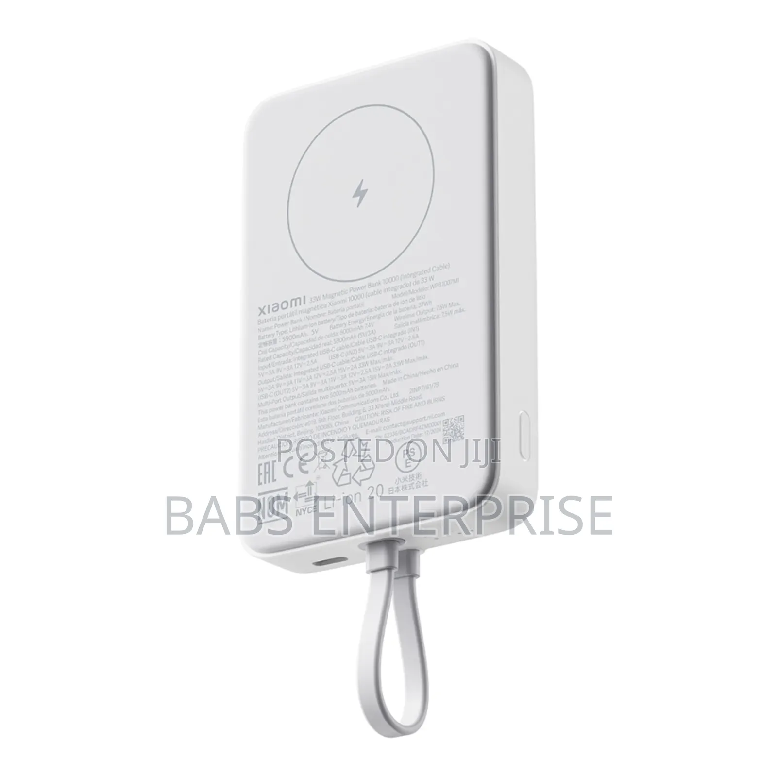 Xiaomi 33w Magnetic Powerbank 10000 (W/Cable)White